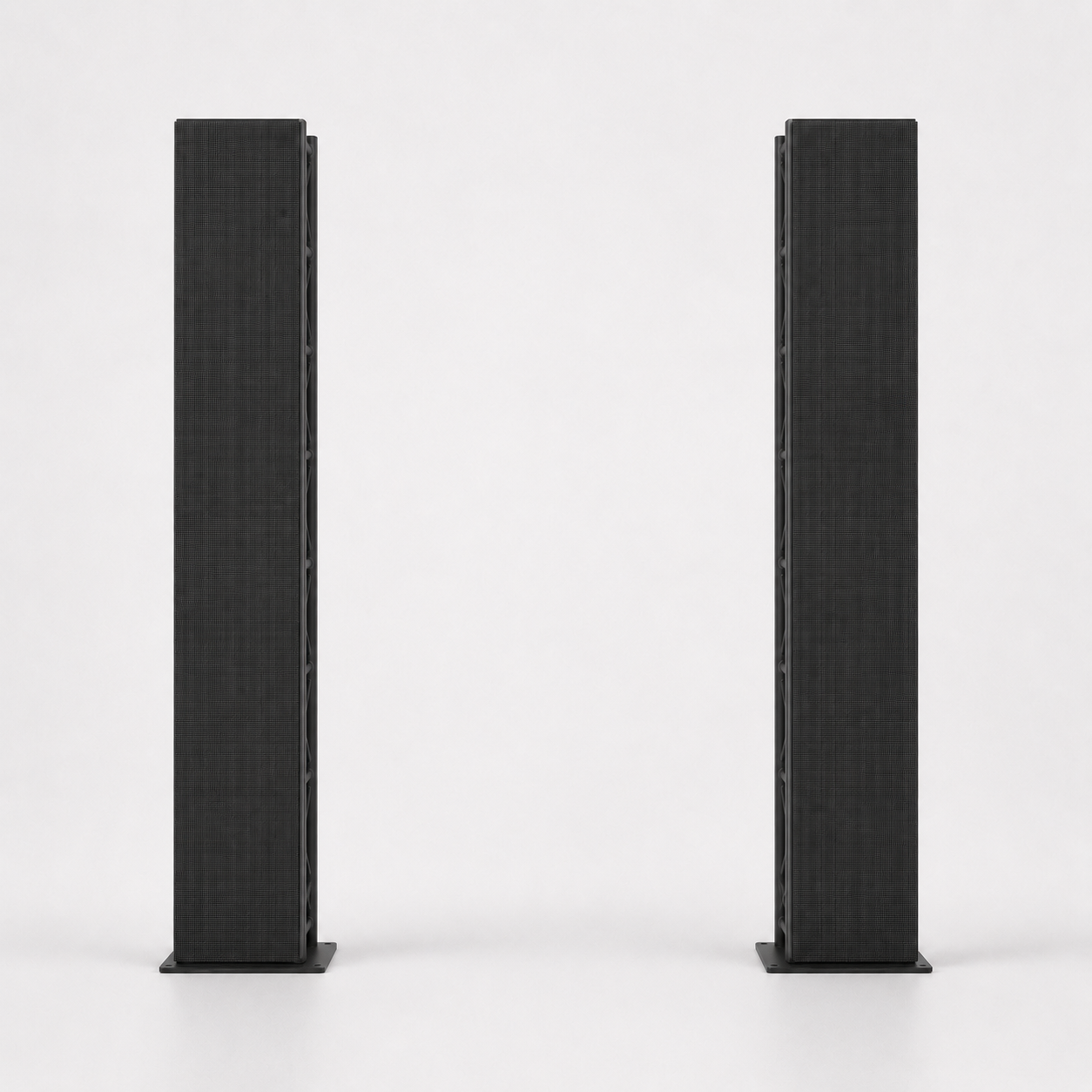 Pair of LED screen totems